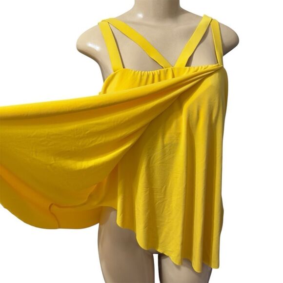 MAGICSUIT STRAPPY CROSSOVER UNDERWIRE SLIMMING TANKINI TOP 12 YELLOW - Picture 2 of 10